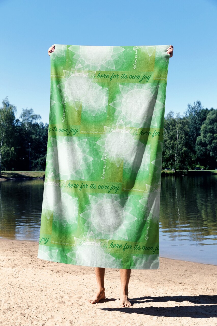 Prosop de plaja, L'essentiel Maison, Yoga Harmony 90, 90x150 cm, Multicolor - imagine 3